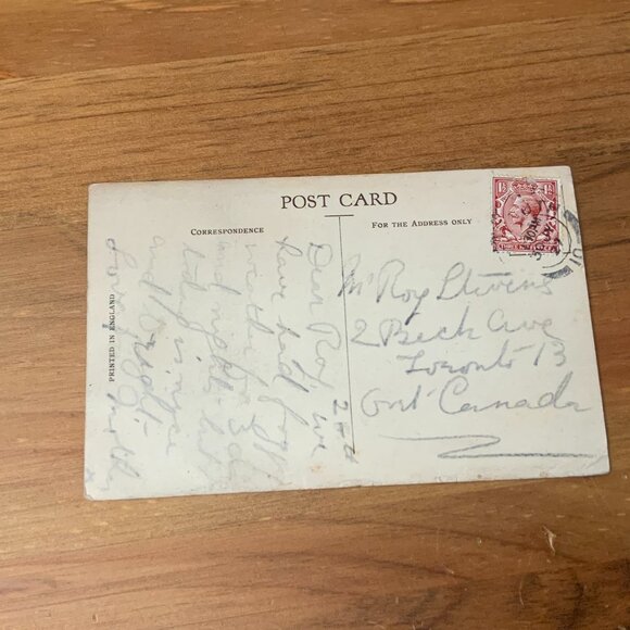 VINTAGE POSTCARD - CUNARD LINER R.M.S. ASCANIA - POSTMARKED 1927 - Picture 2 of 2
